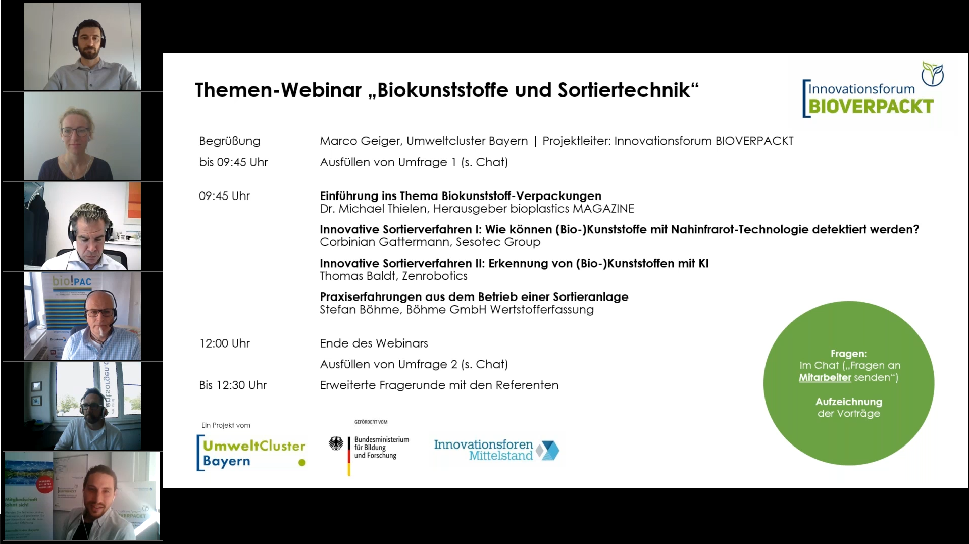 Hohe Einschaltquoten zum Themen-Webinar 1 | BIOVERPACKT